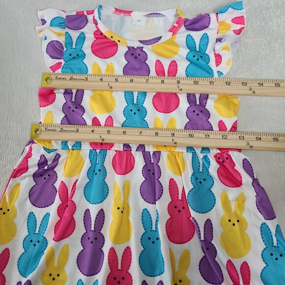 Easter peeps little chick Girls dress Size 7y Kidcore Easter Holiday SPring - Picture 5 of 8